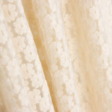 Tul Bordado Flor Blanco Natural - Ribes y Casals