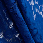 Blonda Flores Spandex Azulón - Ribes y Casals