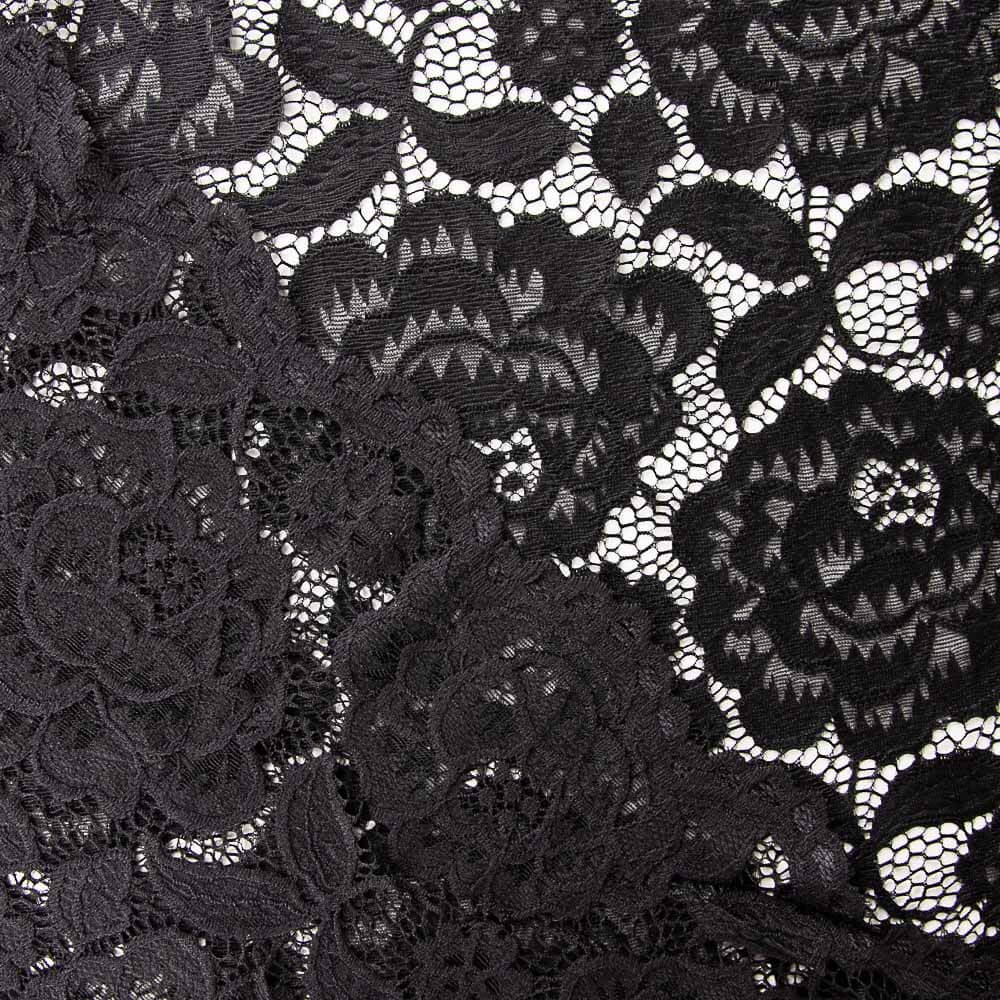 Blonda Flores Spandex Negra - Ribes y Casals