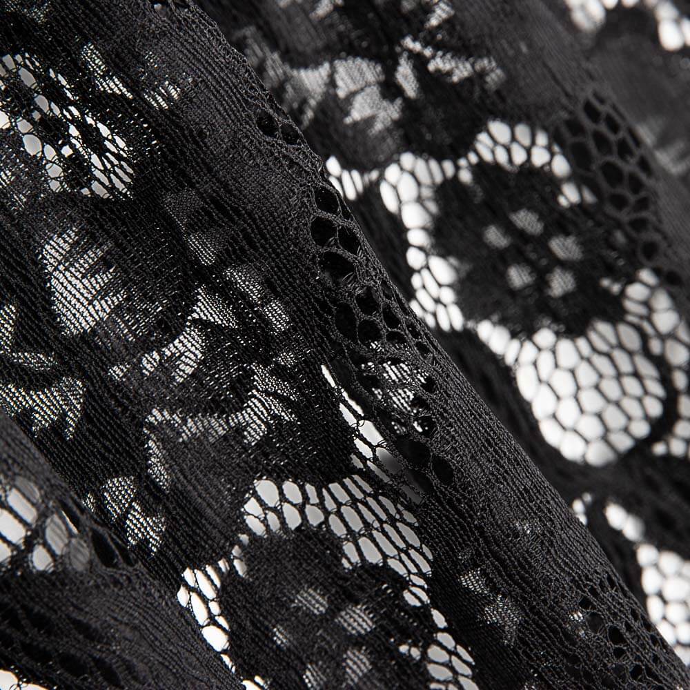 Blonda Flores Spandex Negra - Ribes y Casals