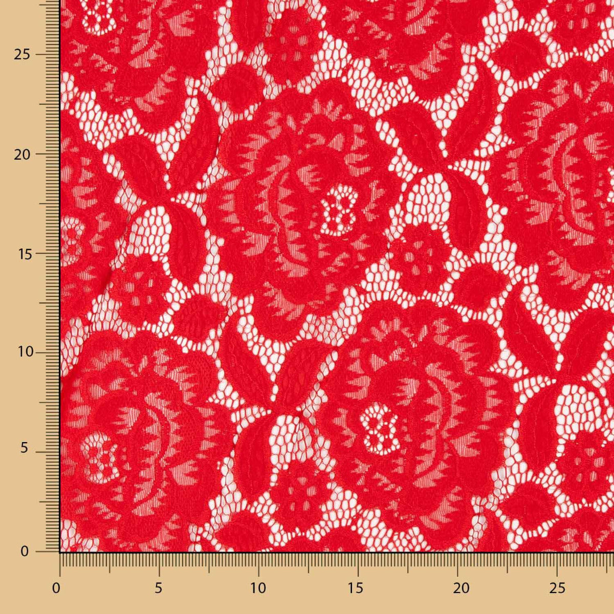 Blonda Flores Spandex Roja - Ribes y Casals