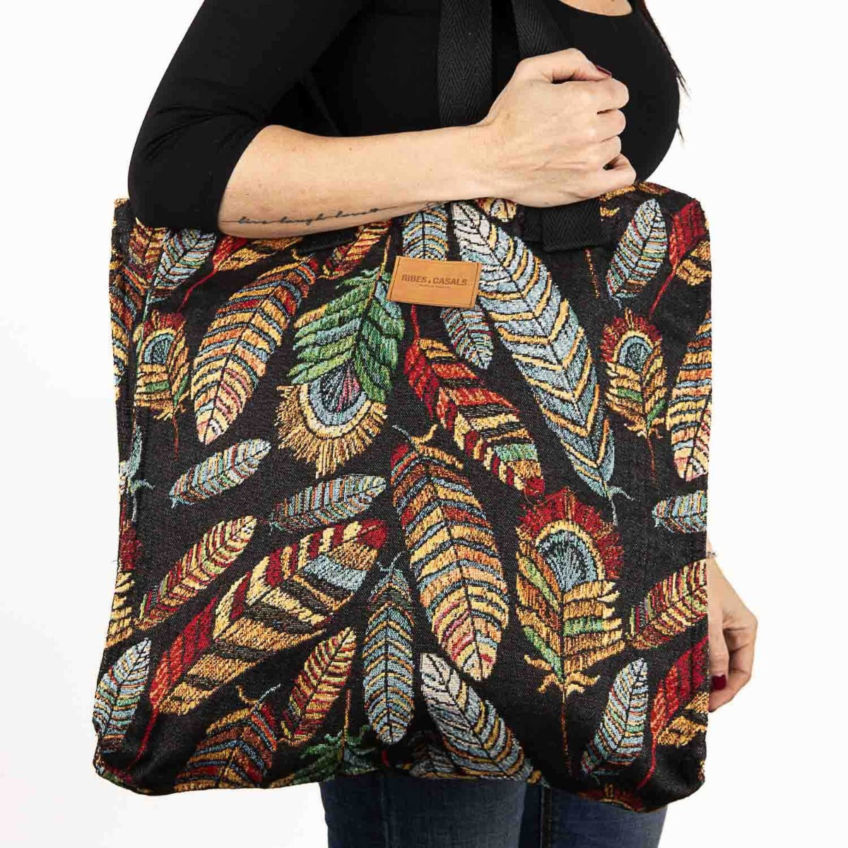 Bolsa Plumas Negro - Ribes y Casals