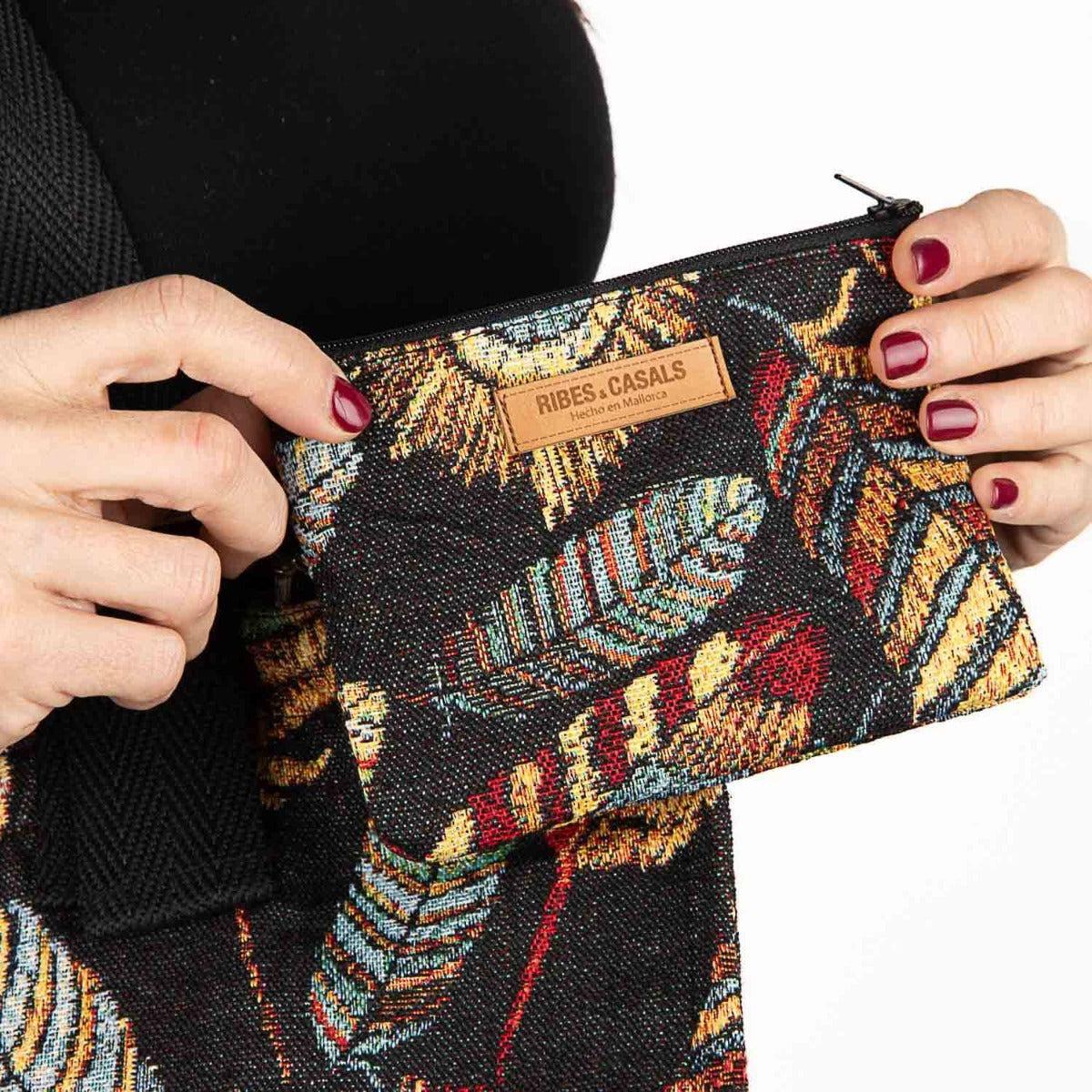 Bolsa Plumas Negro - Ribes y Casals