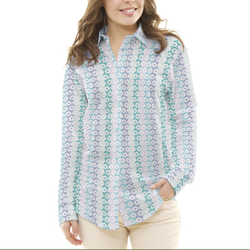 Bordado Suizo Flores Azules - Ribes y Casals