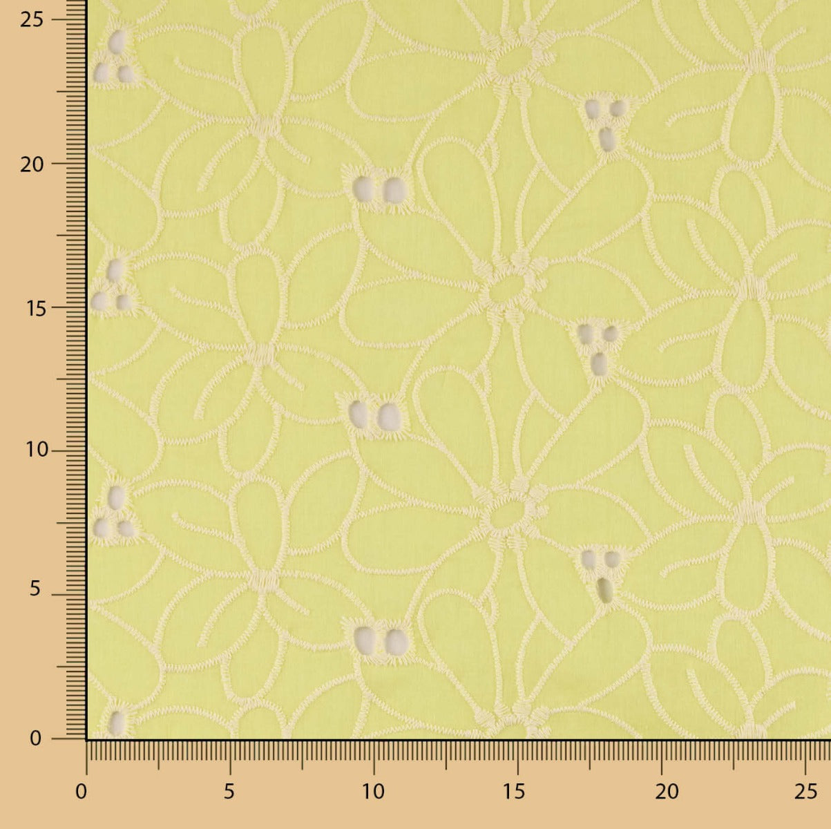 Bordado Suizo Margarita Amarillo - Ribes y Casals