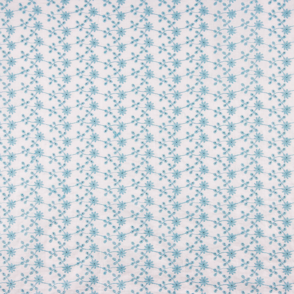 Bordado Suizo Mini Flor Azul - Ribes y Casals