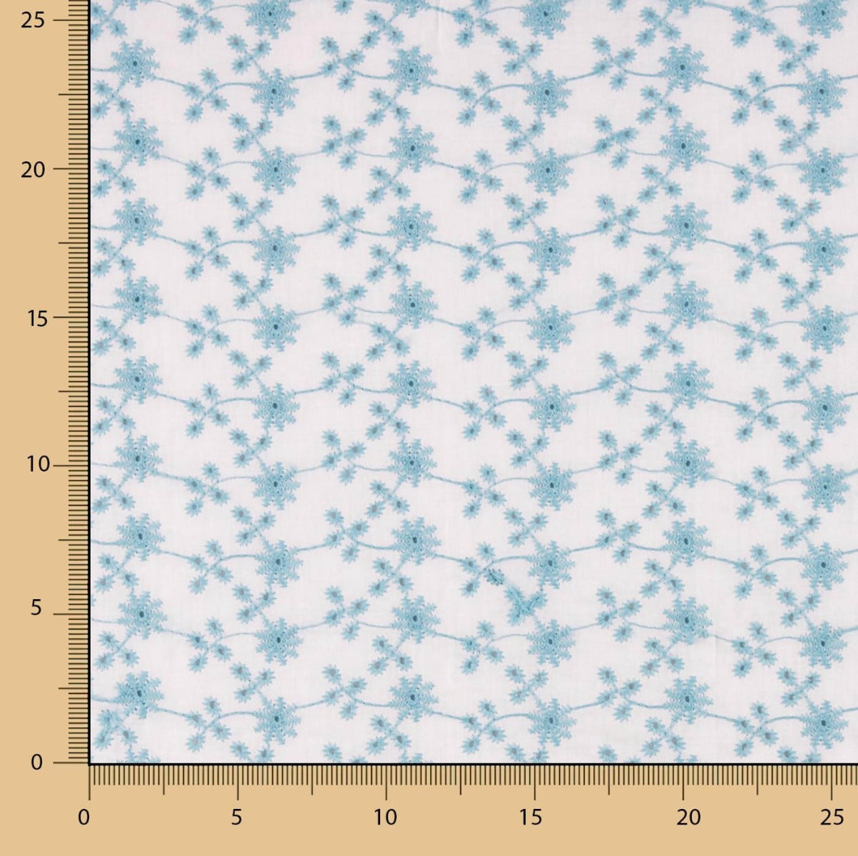 Bordado Suizo Mini Flor Azul - Ribes y Casals