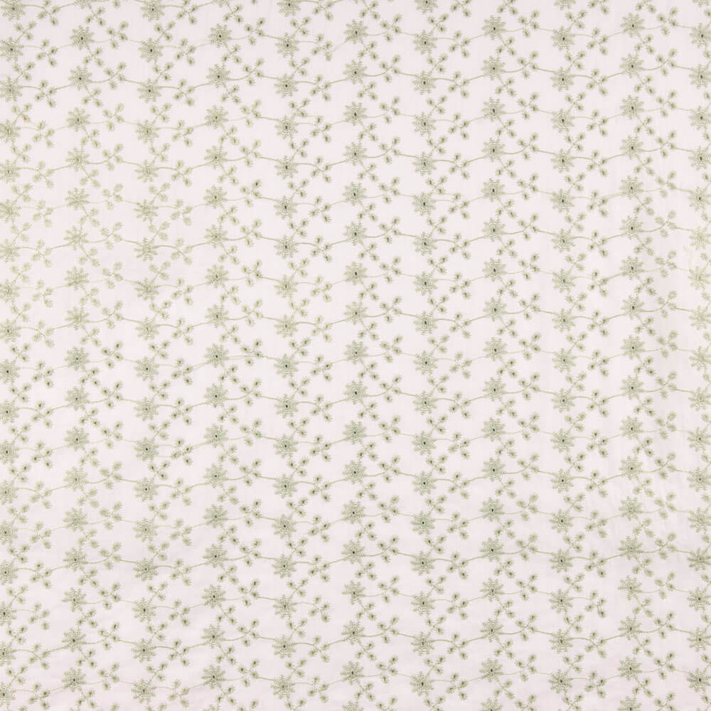 Bordado Suizo Mini Flor Verde - Ribes y Casals