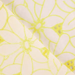 Retal Bordado Suizo Margarita Margen Amarillo 135x140 cm - Ribes y Casals