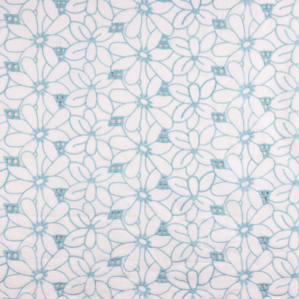 Bordado Suizo Margarita Margen Azul - Ribes y Casals