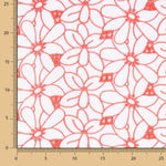 Retal Bordado Suizo Margarita Margen Coral 55x140 cm - Ribes y Casals