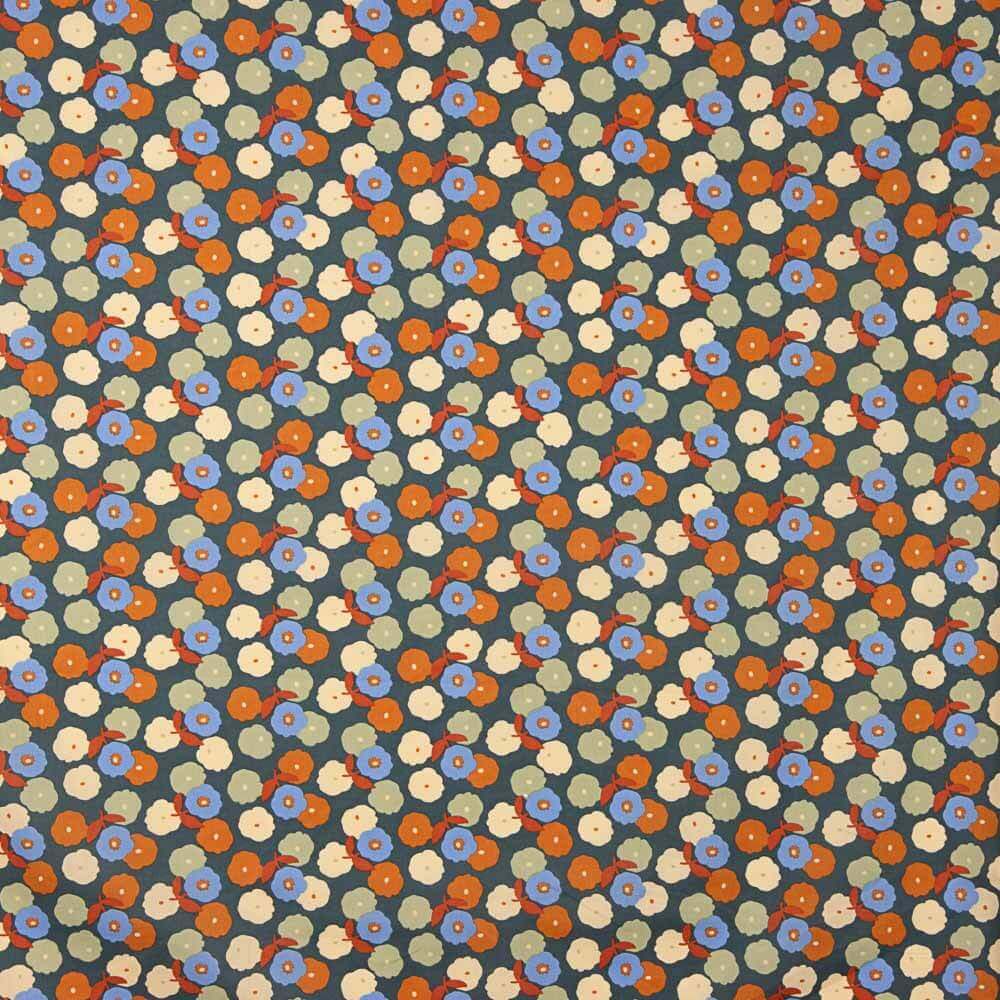 Popelín Algodón Flores Tera - Ribes y Casals