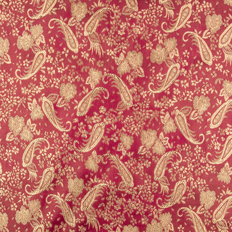 Brocado Fantasía Cachemir Vino - Ribes y Casals