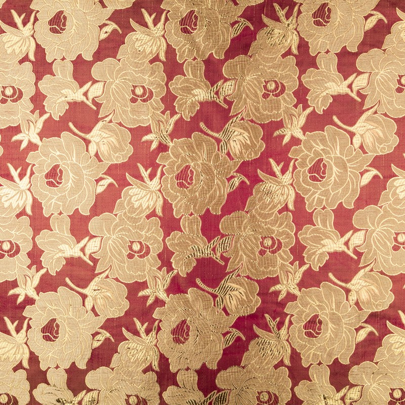 Brocado Fantasía Flor Vino - Ribes y Casals