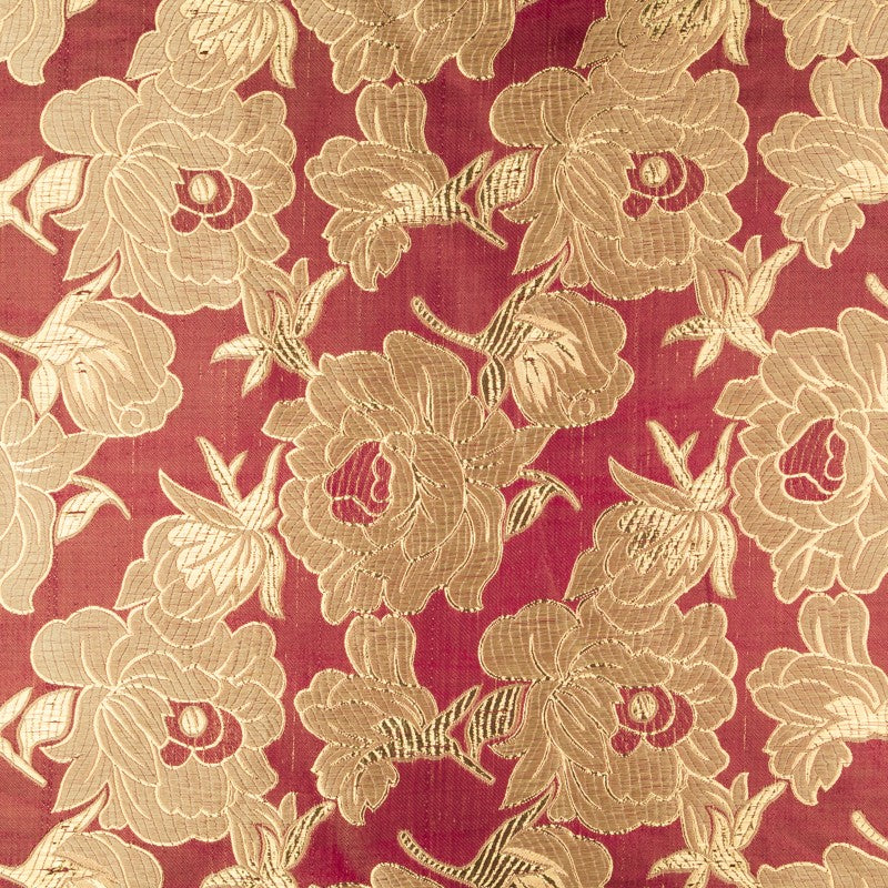 Brocado Fantasía Flor Vino - Ribes y Casals