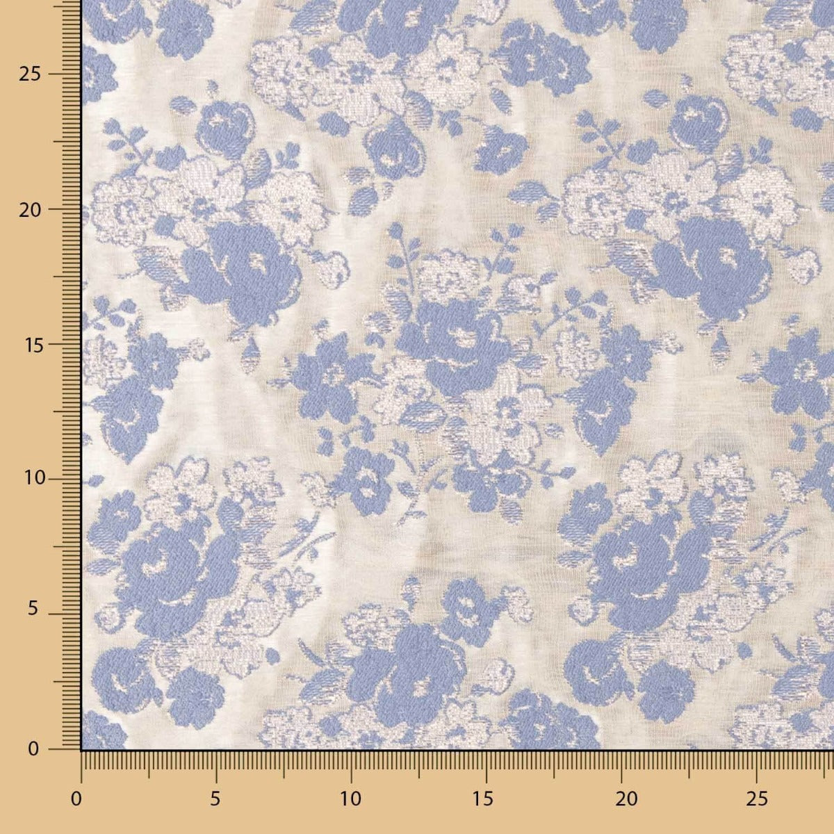 Brocado Flor Cretonero Azul Denim - Ribes y Casals