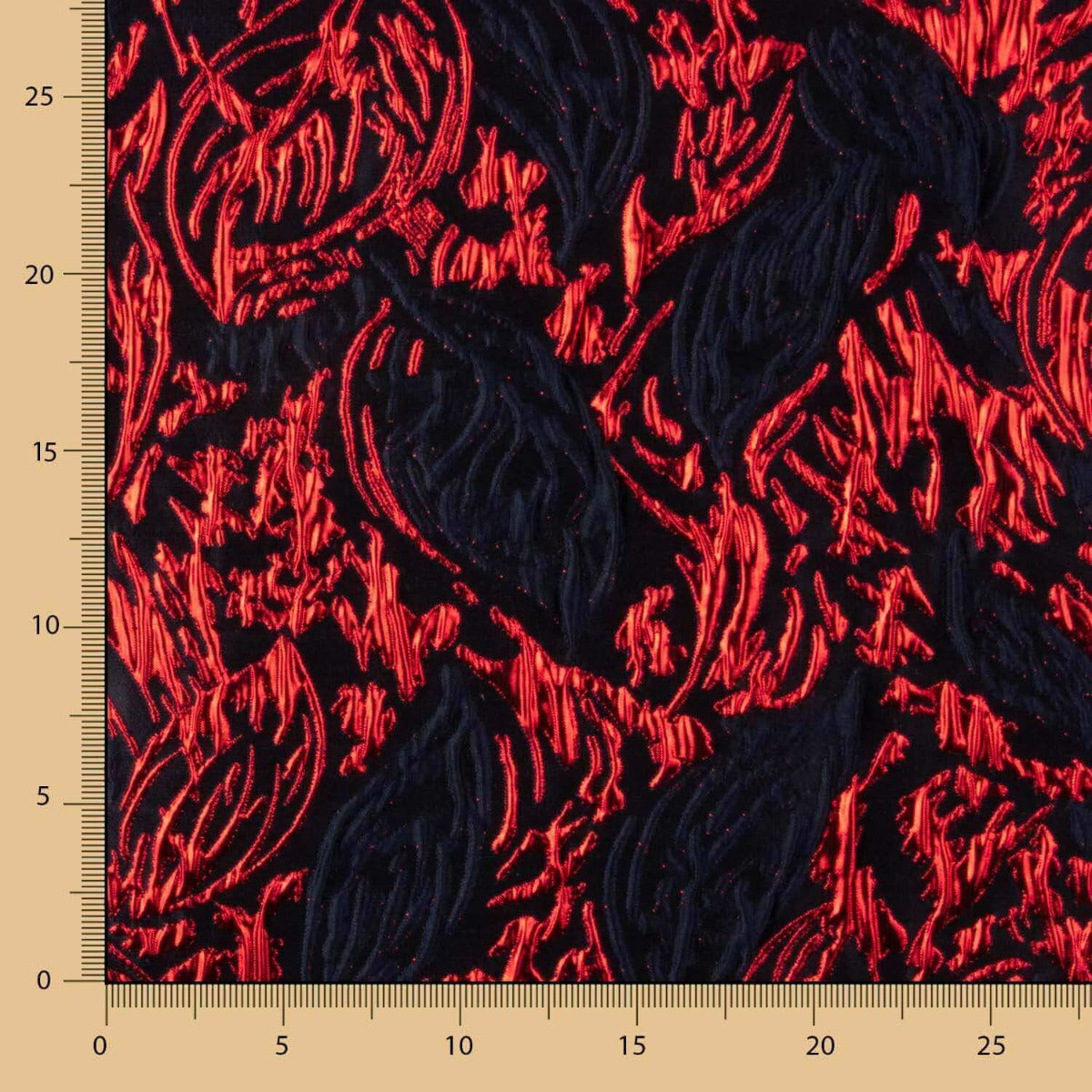 Brocado Lamé Rojo Bubble - Ribes y Casals