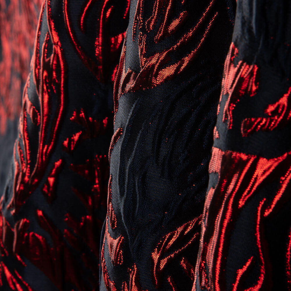 Brocado Lamé Rojo Bubble - Ribes y Casals