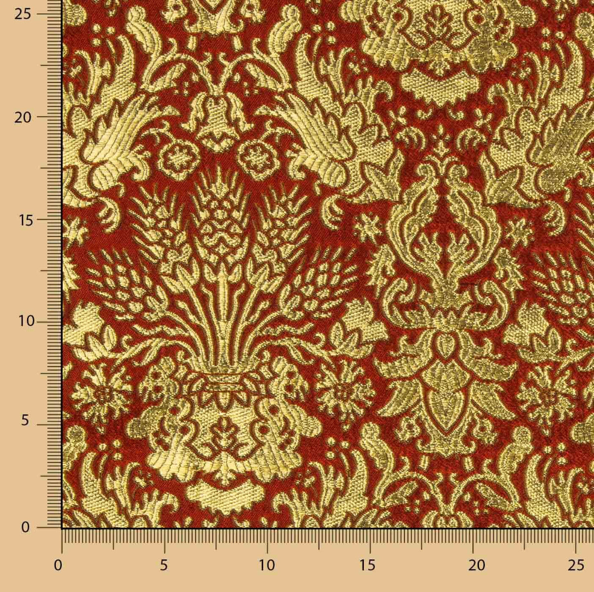 Brocado Cofrade Burdeos - Ribes y Casals