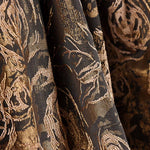 Brocado Flor Marrón Chocolate - Ribes y Casals