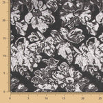 Brocado Flor Negro Plata - Ribes y Casals