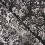Brocado Flor Negro Plata - Ribes y Casals