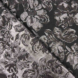 Brocado Flor Negro Plata - Ribes y Casals