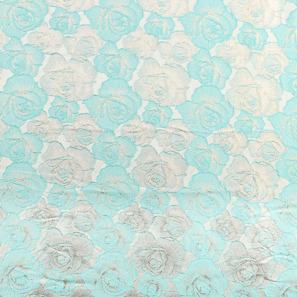 Brocado Flor Verde Agua - Ribes y Casals