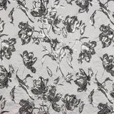 Brocado Flor Plata Negro - Ribes y Casals