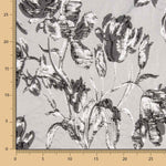 Brocado Flor Plata Negro - Ribes y Casals