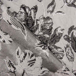 Brocado Flor Plata Negro - Ribes y Casals