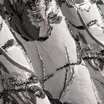 Brocado Flor Plata Negro - Ribes y Casals