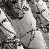 Brocado Flor Plata Negro - Ribes y Casals