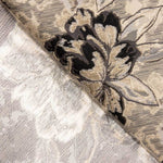 Brocado Lamé Flor Negro - Ribes y Casals
