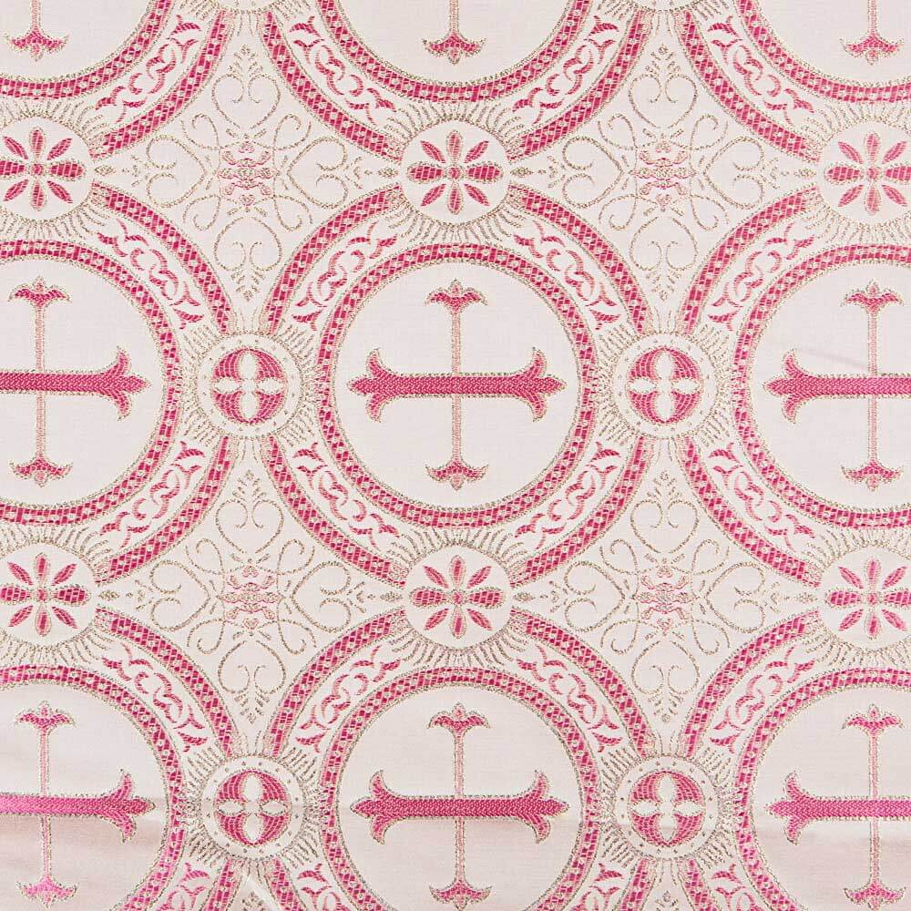 Brocado Lurex Cruz Fucsia - Ribes y Casals