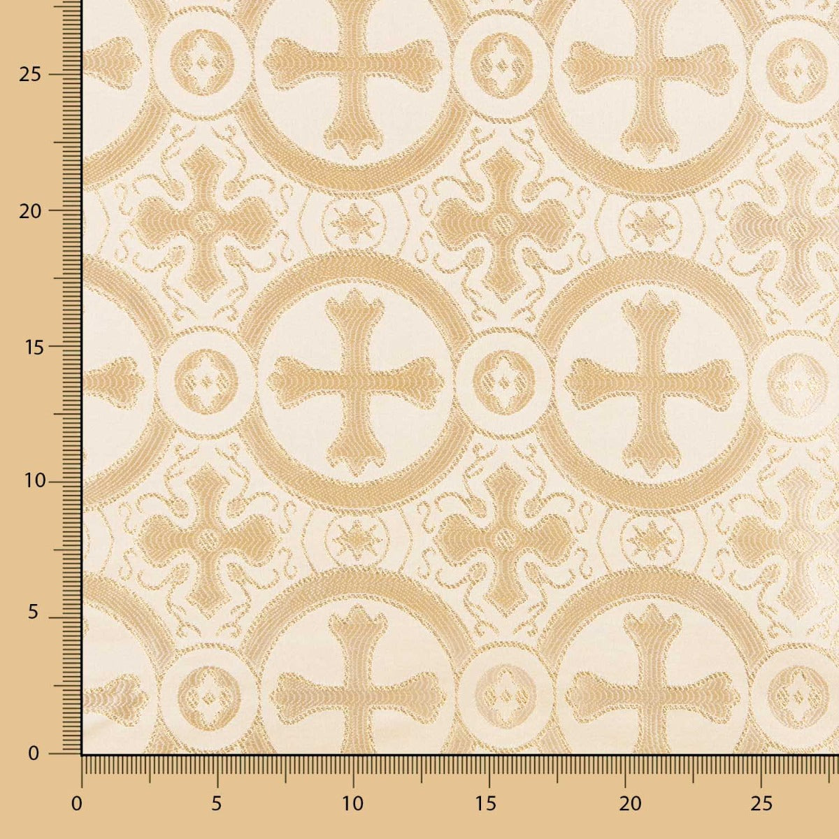 Brocado Lurex Cruz Oro - Ribes y Casals