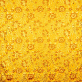 Brocado Lurex Flor Amarillo Rojo Dorado - Ribes y Casals