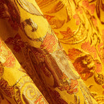 Brocado Lurex Flor Amarillo Rojo Dorado - Ribes y Casals