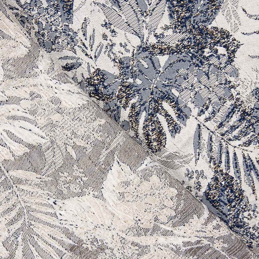 Brocado Hoja Tropical Azul - Ribes y Casals