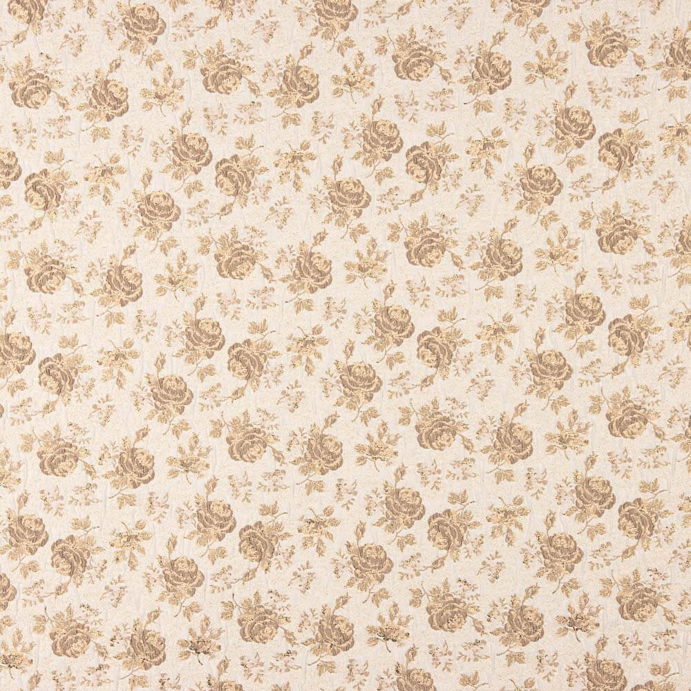 Retal Brocado Flor Inglesa Tostado 50x140 cm - Ribes y Casals
