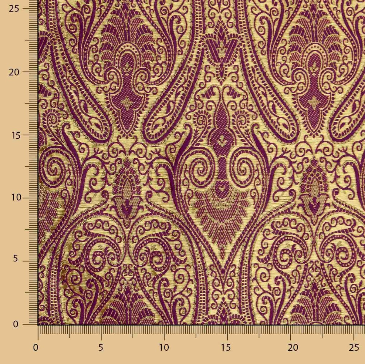 Jacquard Paisley Granate - Ribes y Casals