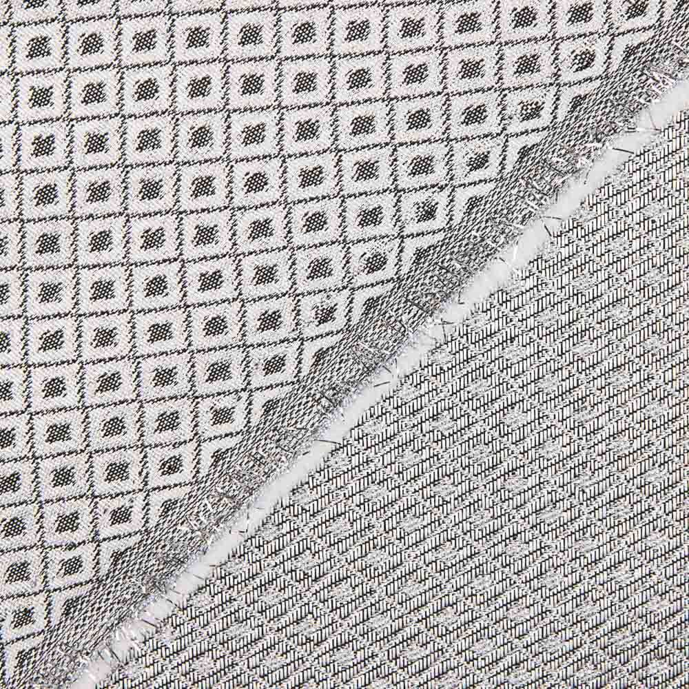 Brocado Geométrico Plata - Ribes y Casals