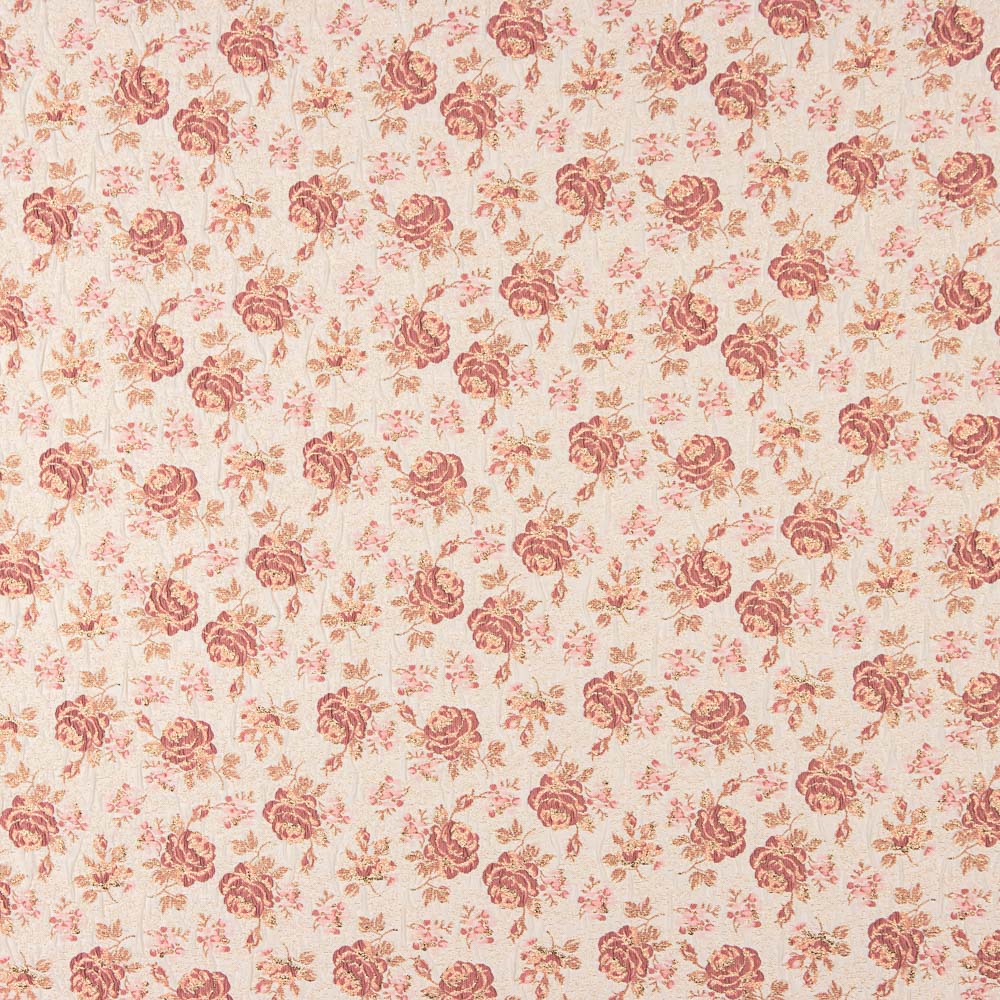 Brocado Flor Inglesa Grana - Ribes y Casals