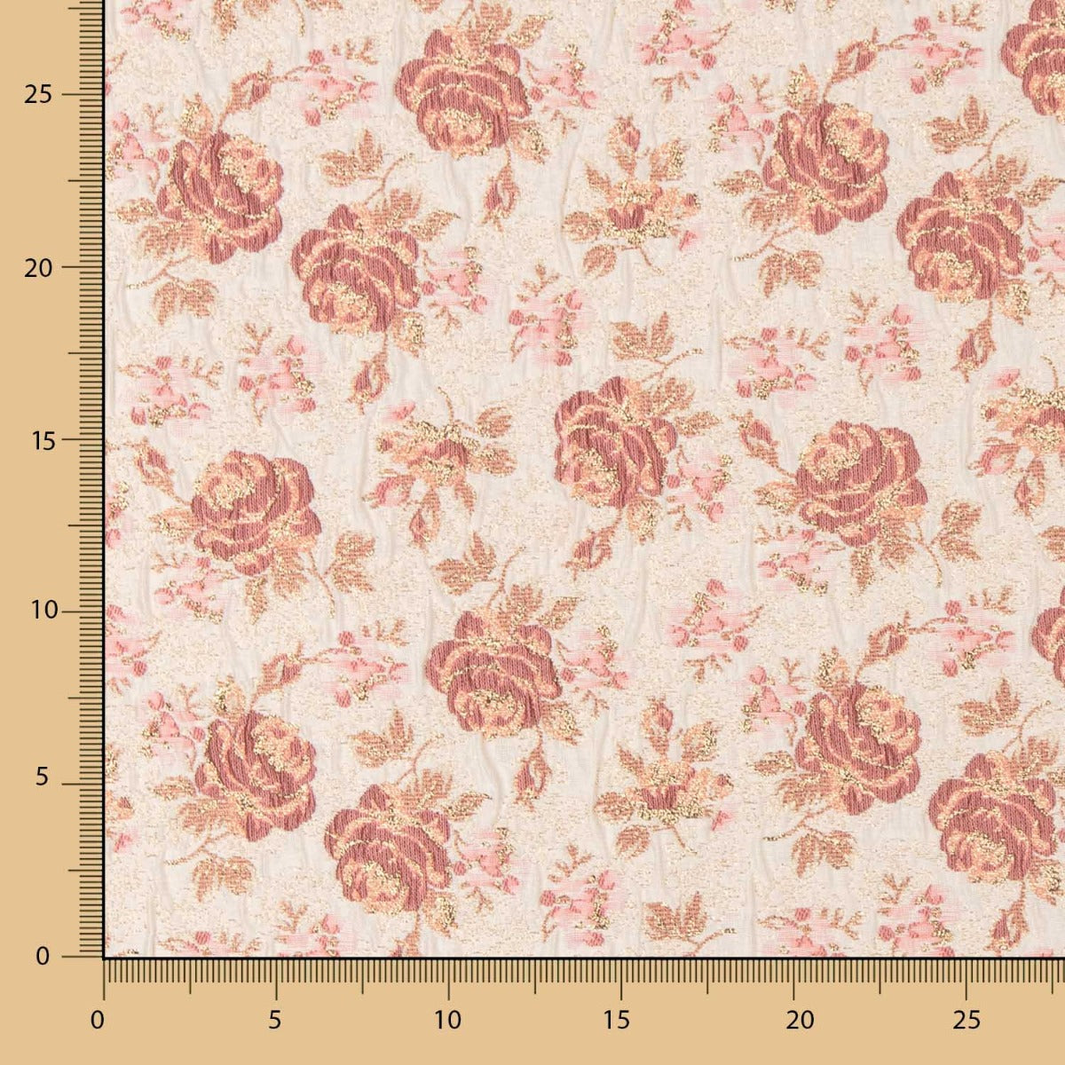 Brocado Flor Inglesa Grana - Ribes y Casals