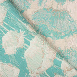 Brocado Flor Amapola Verde Agua - Ribes y Casals