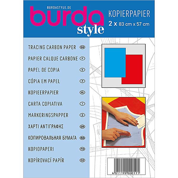 Papel Copiador Burda Azul y Rojo - Ribes y Casals