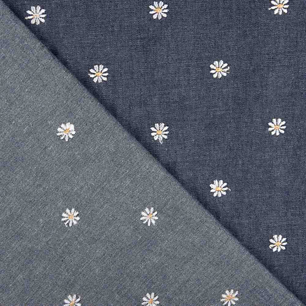 Camisa Denim Oscuro Margarita Bordado - Ribes y Casals