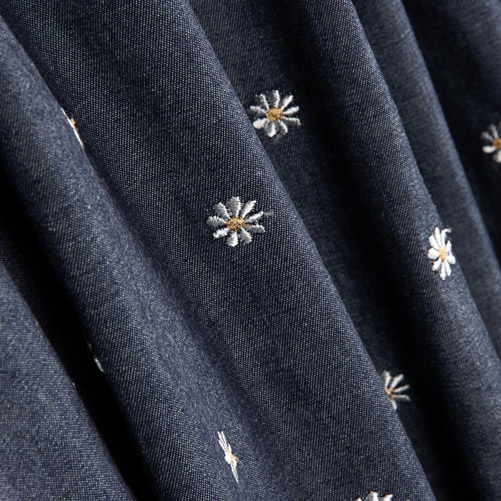 Camisa Denim Oscuro Margarita Bordado - Ribes y Casals