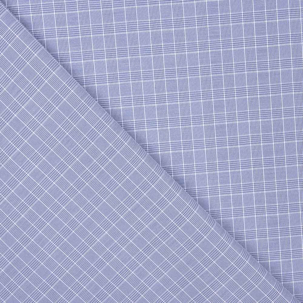 Camisería Algodón Mini Cuadro Gales Azul - Ribes y Casals