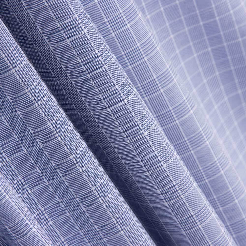 Camisería Algodón Mini Cuadro Gales Azul - Ribes y Casals